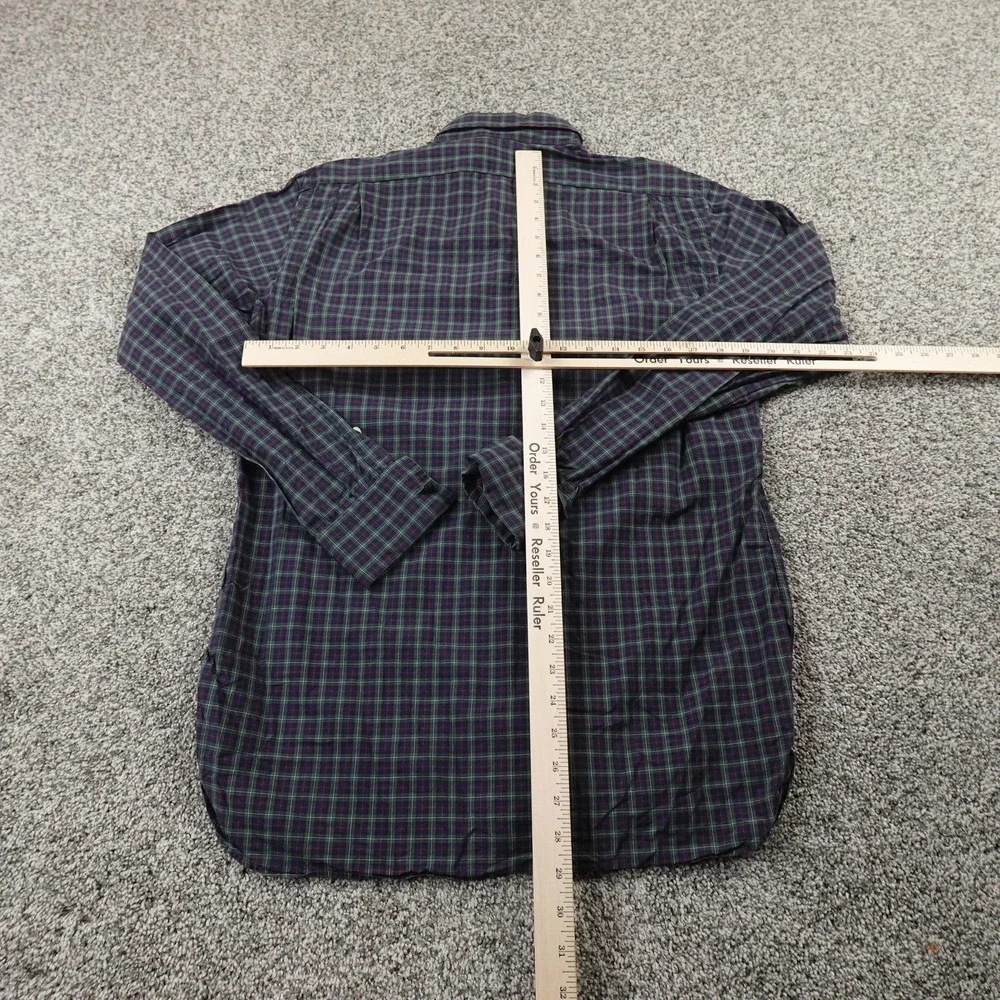 VTG Polo Ralph Lauren Shirt Mens M 15.5 Blackwatch Tartan Plaid Estate Button Up